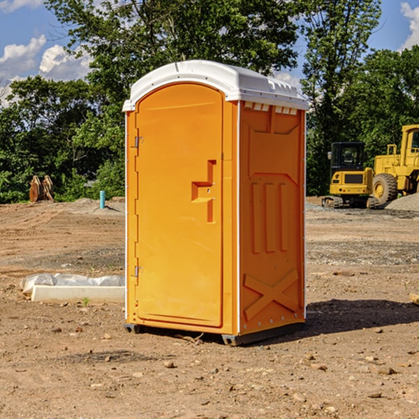 how often are the portable restrooms cleaned and serviced during a rental period in Bennington